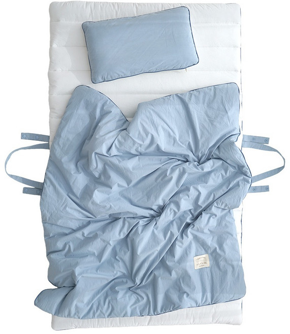 아리베베 고밀도 80수 순면 낮잠이불 세트, 스카이