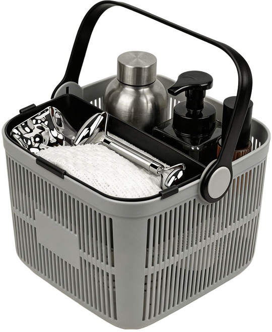 메종드아야 모던 분리수납 목욕바구니, 그레이