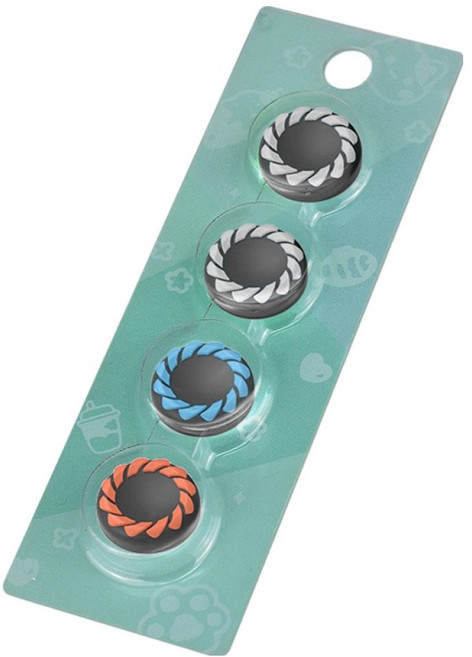 호후 닌텐도 스위치2 조이콘 프로콘2 스틱 실리콘 보호 커버 캡 4p 세트 리패, 화이트 + 블루 + 오렌지, 1세트