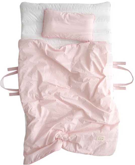 아리베베 고밀도 80수 순면 낮잠이불 세트, 핑크