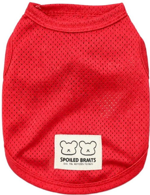 코코스튜디오 반려동물 코코 냉감 에어메쉬 데일리 나시티, 1개, 레드