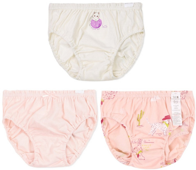 ORGANICMOM 兒童純棉 Sia 內褲 MKFUUP20 + Dasianpin 內褲 MJFUUP11 + Dipin 內褲 MJFUUP16 套組