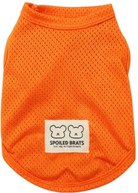 코코스튜디오 반려동물 코코 냉감 에어메쉬 데일리 나시티, 1개, 오렌지