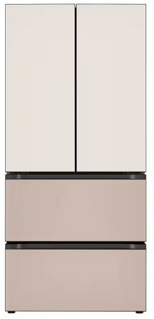 LG전자 디오스 AI 오브제컬렉션 491L 4도어 스탠드형 김치냉장고 방문설치, Z495GGA251, 토프 + 아몬드