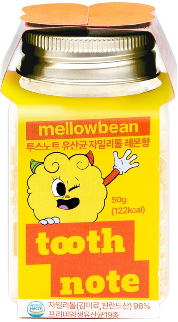 투스노트 유산균 자일리톨 캔디 레몬향, 50g, 1개