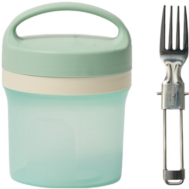 이지앤프리 프레시타워 과일샐러드 도시락통 소 450ml, 민트, 1개