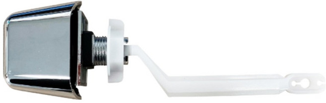 와토스 욕실용 양변기용 부속 측면 편심핸들 WP500F, 화이트 + 실버