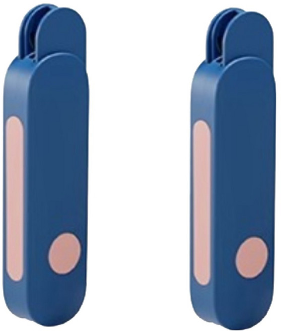 비아토리 길이조절 휴대용 접이식 빨래 건조대 2p, 블루