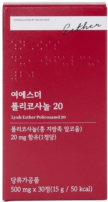 에스더포뮬러 여에스더 폴리코사놀 20 15g, 1개, 30정 - 쿠팡