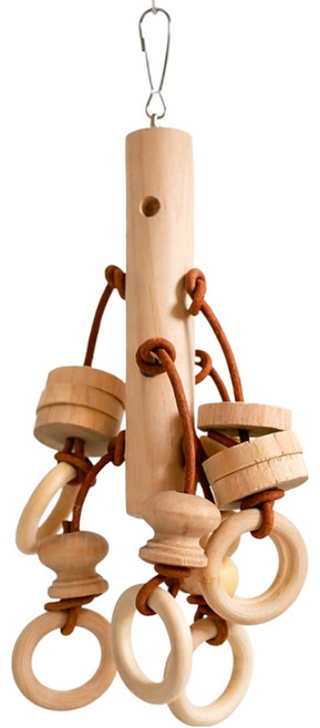 랜보어 앵무새 우드 모빌 장난감 S 10 x 15 cm, 1개