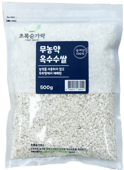 초록숟가락 무농약 옥수수쌀, 500g, 1개
