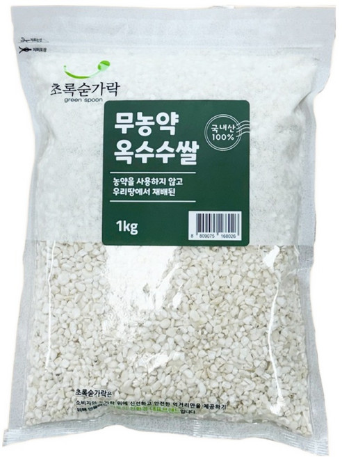 초록숟가락 무농약 옥수수쌀, 1kg, 1개
