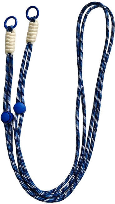 엠베이스 파스텔 래핑 고리형 비즈포인트 스마트폰 바디크로스 넥끈 FREE, 블루믹스, 1개