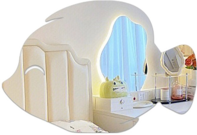 코레시스 침실 욕실 데코 아크릴 거울 Type5 L 30 x 27 cm