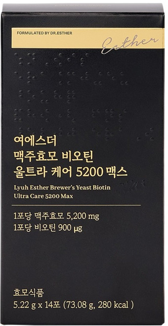 에스더포뮬러 여에스더 맥주효모 비오틴 울트라 케어 5200 맥스, 14회분, 1개