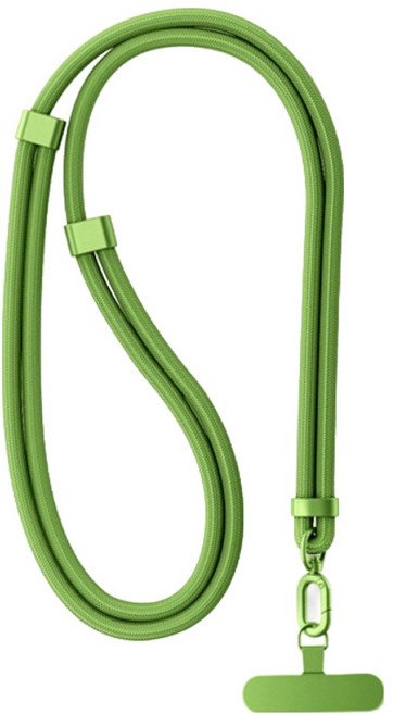 엠베이스 두꺼운 로프 슬라이드 버클 핸드폰 크로스 바디줄 넥스트랩 80cm, 라임그린, 1개