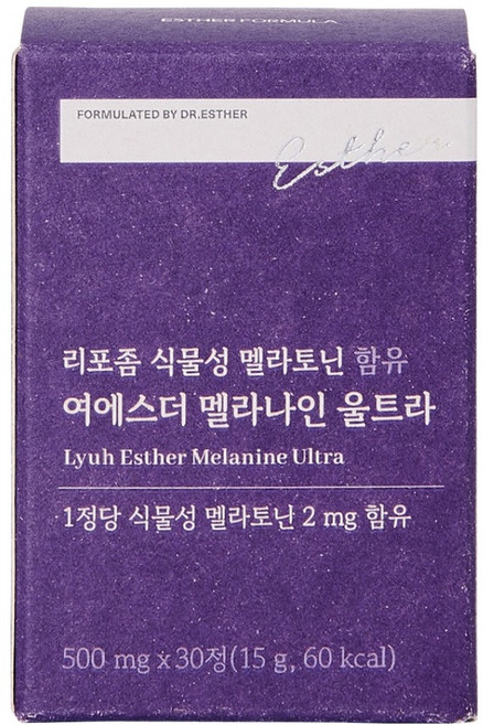 에스더포뮬러 리포좀 식물성 멜라토닌 함유 여에스더 멜라나인 울트라 15g, 30정, 1개