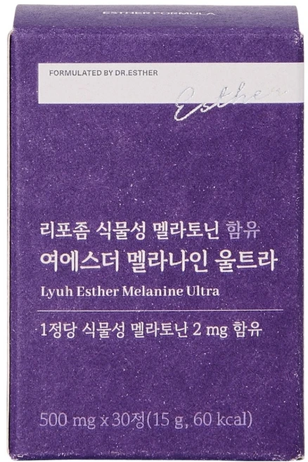 에스더포뮬러 리포좀 식물성 멜라토닌 함유 여에스더 멜라나인 울트라 15g, 30정, 1개 - 쿠팡