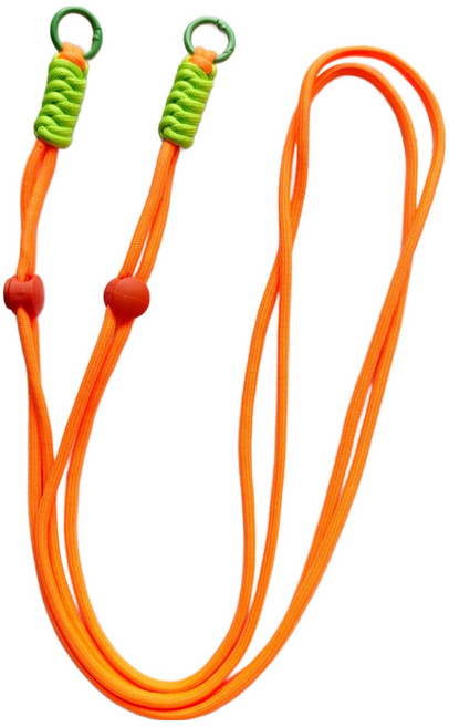 엠베이스 파스텔 래핑 고리형 비즈포인트 스마트폰 바디크로스 넥끈 FREE, 오렌지, 1개