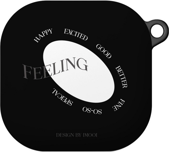 아이무이 갤럭시 버즈4 / 4프로 하드 케이스, 필링굿 블랙, 1개