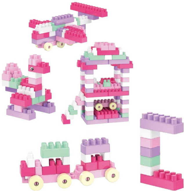 에브리굿 빌딩블럭 STEP1 140p, 1개, 핑크