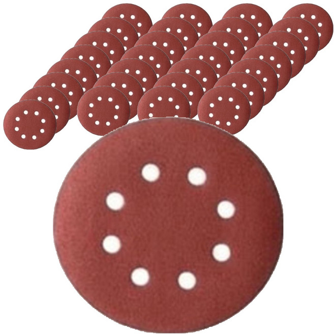 올커버 8홀 연마용 원형 벨크로 사포 2000방, 30개