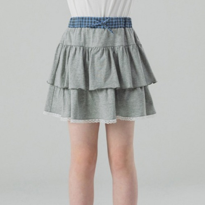 아이러브제이 아동용 티즈 체크 스커트