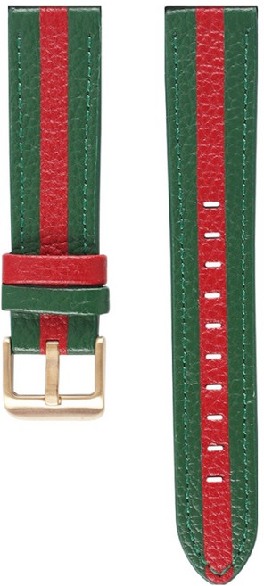 젤리타이거 프리미엄 인조가죽 스트랩 밴드 22mm, 그린라인, 1개