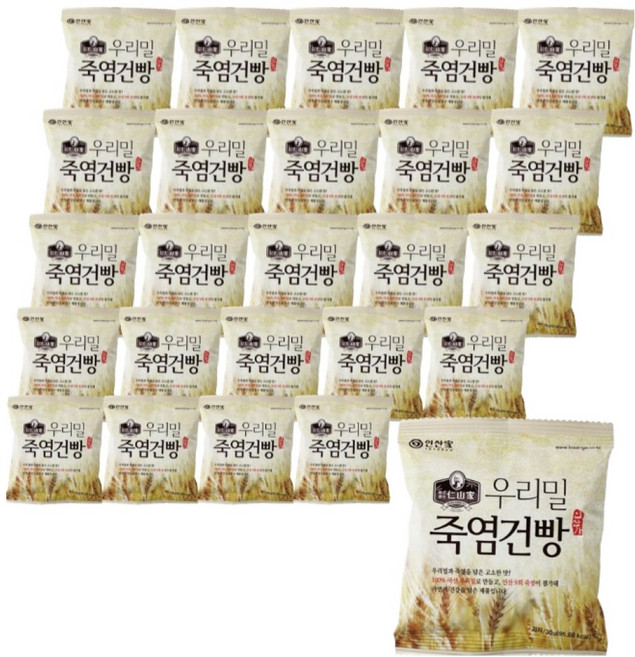 인산가 우리밀 죽염건빵, 30g, 25개