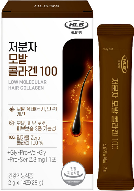 에이치엘비 저분자 모발 콜라겐 100 14p, 28g, 1개
