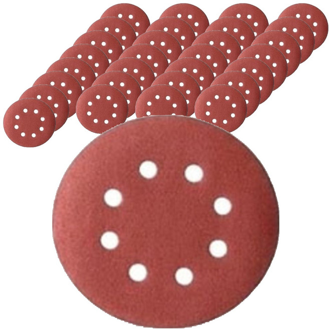올커버 8홀 연마용 원형 벨크로 사포 3000방, 30개