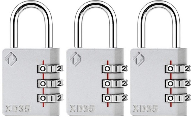 자커 번호 자물쇠 XD35, 3개