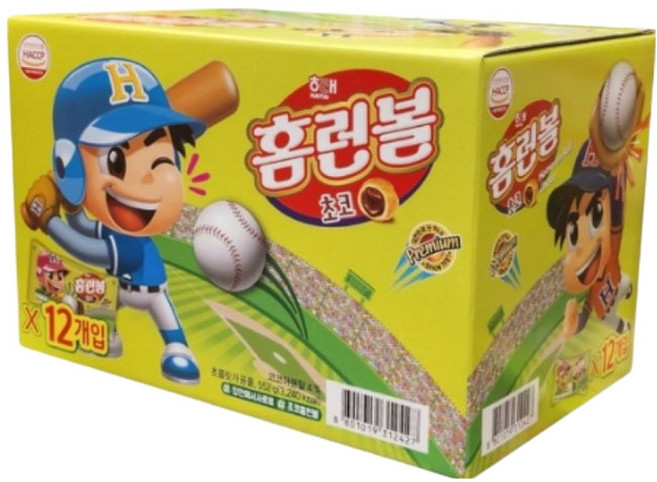 HAITAI 海太 Home Run Ball 巧克力 12入, 552g, 1個