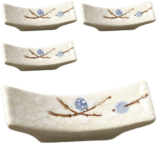 굄스 예쁜 수저받침대 7 x 1.8 cm, 청매화, 4개