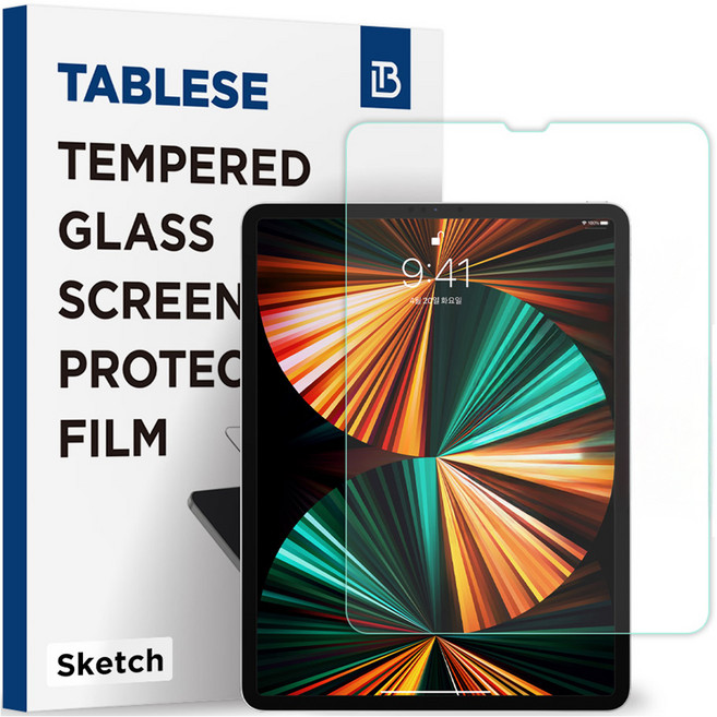 태블리스 9H GLASS PAPERLIKE 종이질감 저반사 강화유리 태블릿 액정보호필름 세트, 투명, 1세트