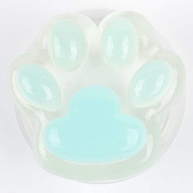 다연경 데일리 그립 스마트 톡 링 손잡이 고리 받침대 냥이 발바닥, 블루, 1개