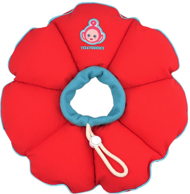 패리스독 텔레토비 반려동물 쿠션형 넥카라, 레드, 1개