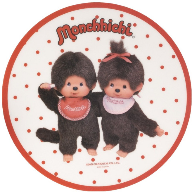 ROYCHE Monchichi PVC 圓形辦公桌滑鼠墊