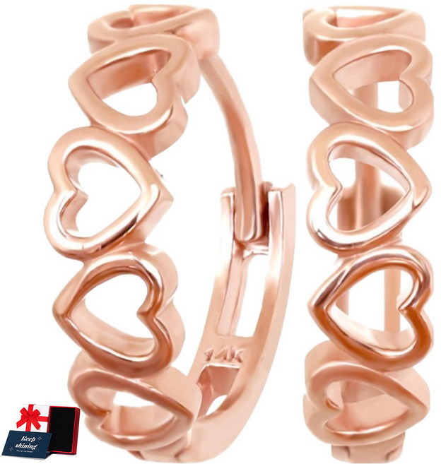 Lawool stone 女款 14K GOLD 日常疊戴時尚 Loving You 易扣式環形耳環