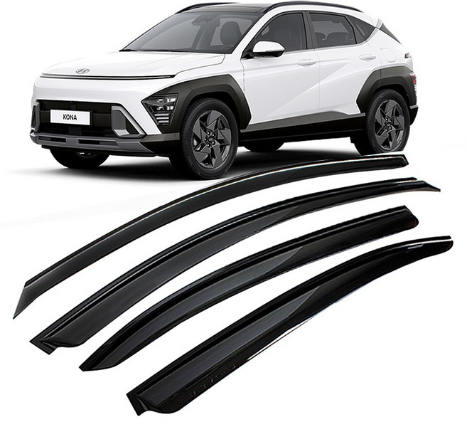 지엠지모터스 차량용 썬바이저 4종 세트, 스모그, 코나 SX2 2023년 1월~