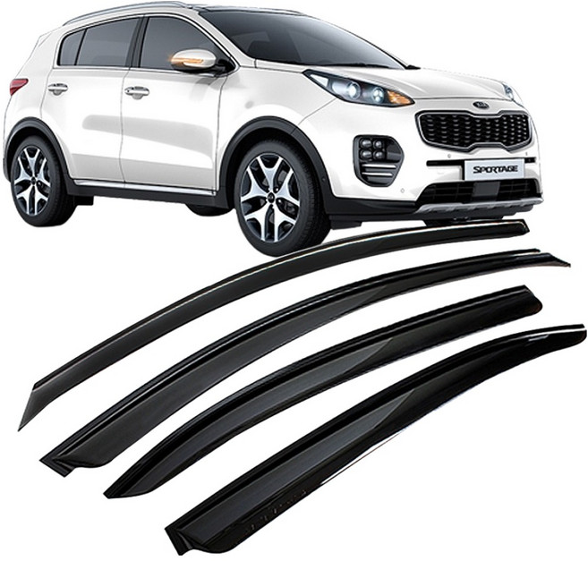 지엠지모터스 차량용 썬바이저 4종 세트, 스모그, 올뉴스포티지 2015년 9월~2021년