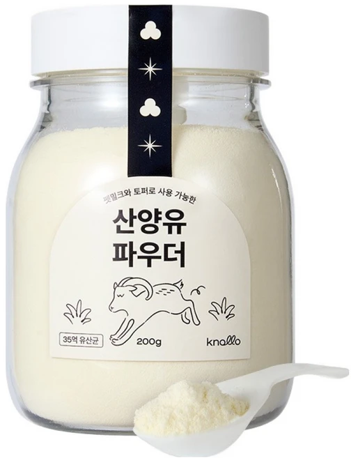knollo 반려동물 산양유 밀크 설채현 우유 토퍼, 1개, 장건강/유산균, 200g - 쿠팡