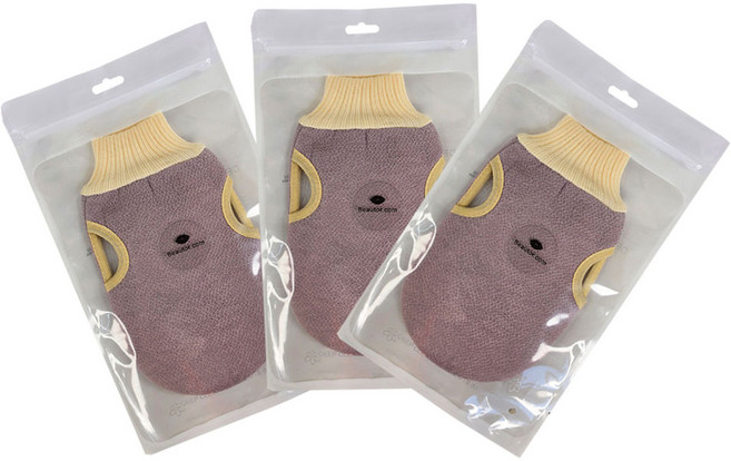 뷰레이터닷컴 스크러버 글러브 때장갑 때밀이 목욕 세신 때수건, 퍼플, 3개, 1개입