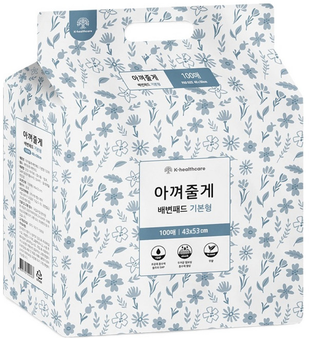 아껴줄게 강아지 패드, 1개, 100개입