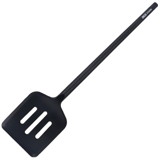 제우스 PBT 실리콘 타공 뒤집개, 1개, 블랙