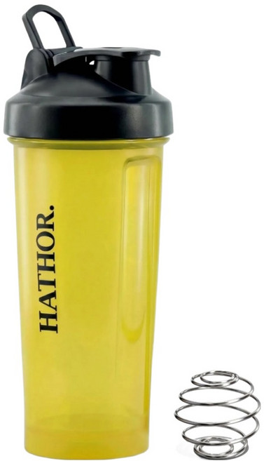 하토르 프리미엄 쉐이커 보틀, 1개, 800ml, 옐로우 + 블랙