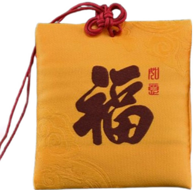 소원부적 복 주머니 정사각형, 노랑, 1개