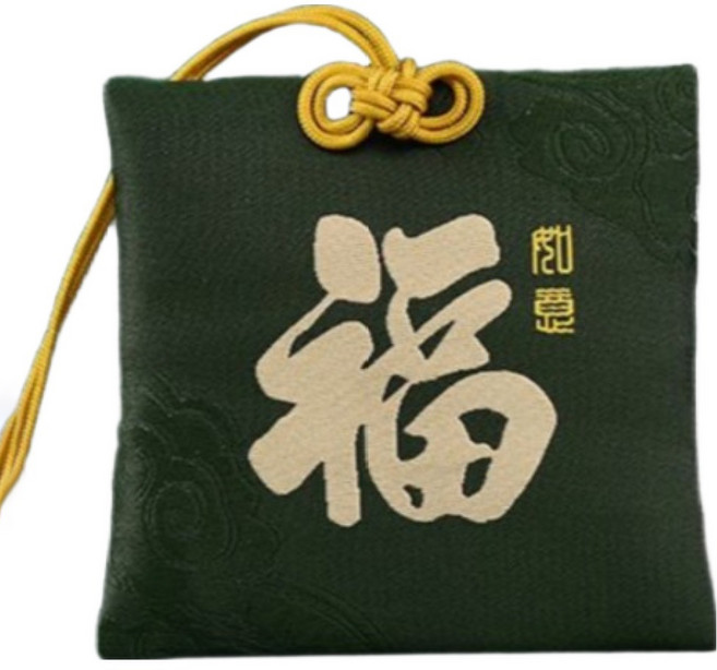 소원부적 복 주머니 정사각형, 초록, 1개