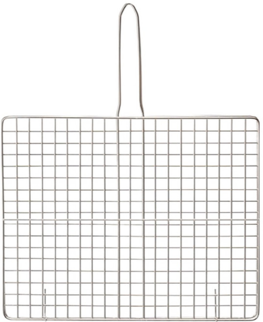 리온주방 스텐 사각 겹석쇠, 1개