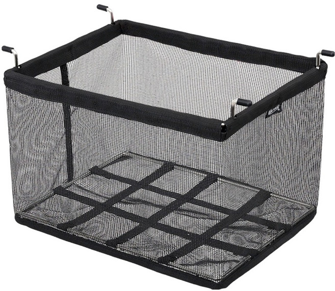 살반 캠핑 IGT 메쉬 바스켓 원유닛 트레이 폴딩 와이어 메쉬백, 1개, 블랙, 1단